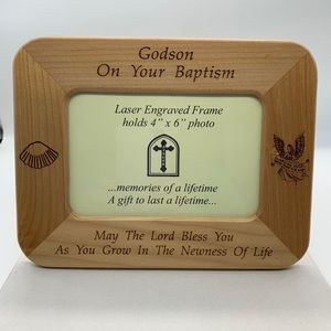 Godson Baptism Picture Frame